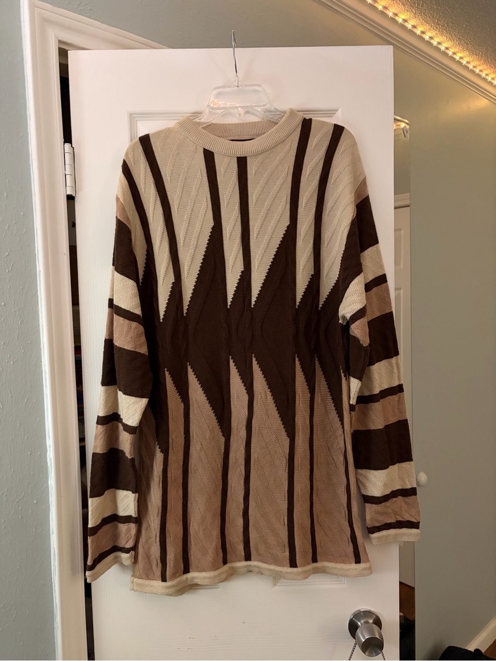 🤎 VINTAGE 90s BERGATI 3D TEXTURED KNIT SWEATER/SWEATER DRESS 🤎